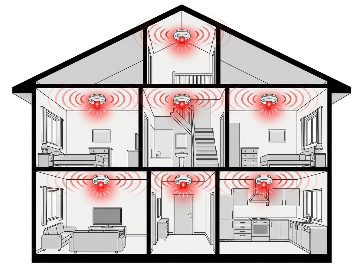 Interlinked alarm system